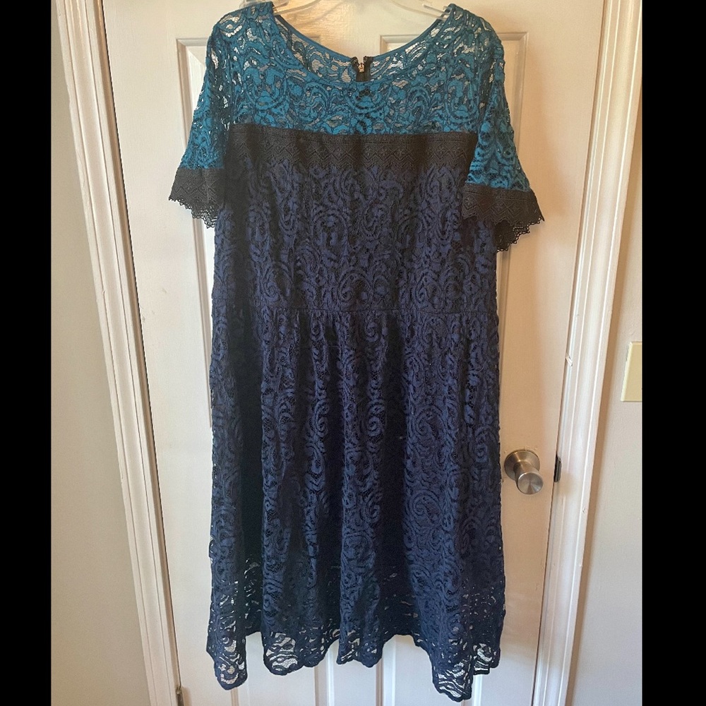 Blue Lace Dress - Lane Bryant